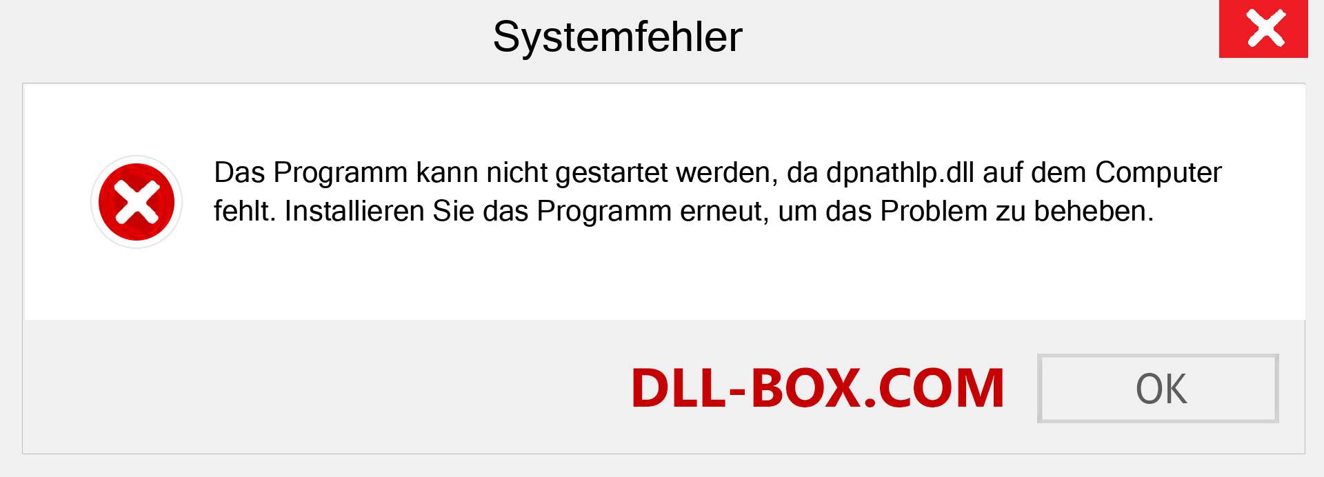 dpnathlp.dll-Datei fehlt?. Download für Windows 7, 8, 10 - Fix dpnathlp dll Missing Error unter Windows, Fotos, Bildern