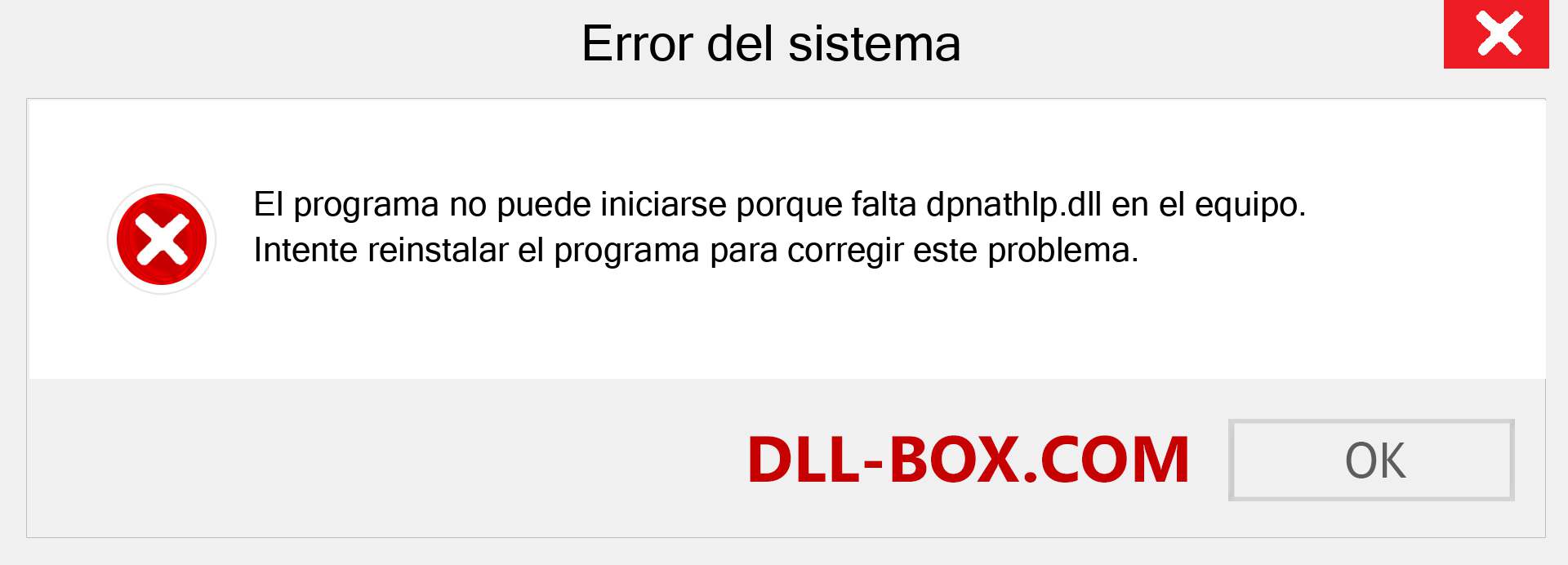 ¿Falta el archivo dpnathlp.dll ?. Descargar para Windows 7, 8, 10 - Corregir dpnathlp dll Missing Error en Windows, fotos, imágenes